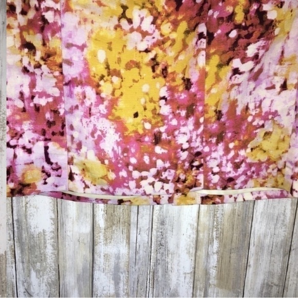 Loft Pink & Yellow Floral Pencil Skirt - Picture 3 of 6